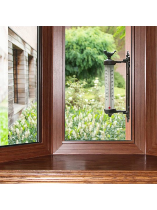 Esschert design nástěnný teploměr hnědý litina br20