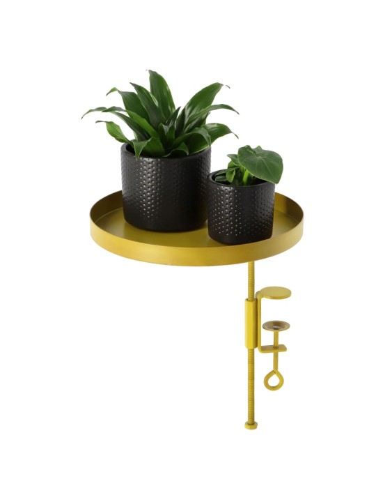 Esschert design stojan na rostliny se svorkou kulatý zlatý l