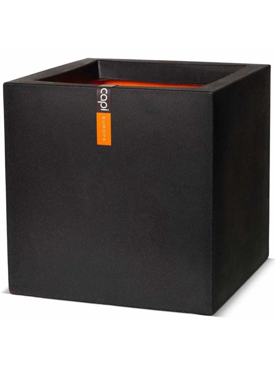 Capi Truhlík Urban Smooth čtvercový 40 x 40 x 40 cm černý KBL903