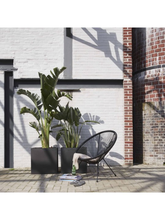 Capi Truhlík Urban Smooth čtvercový 40 x 40 x 40 cm černý KBL903