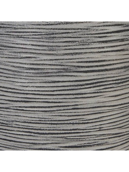 Capi Kulatý květináč Nature Rib 43 x 41 cm antracitový KOFZ933