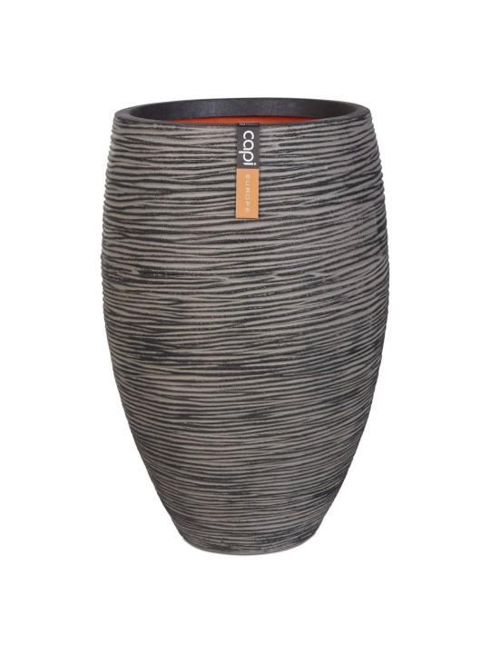 Capi Květináč Nature Rib Elegant Deluxe 45 x 72 cm antracitový