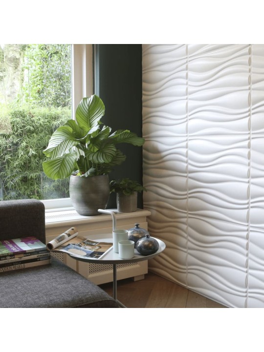 WallArt 3D Nástěnné panely Vlny 12 ks GA-WA04