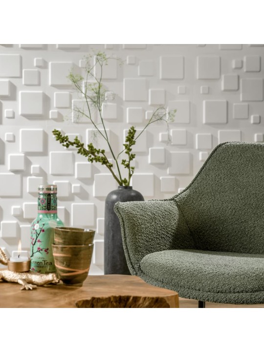 WallArt 3D nástěnné panely čtverce 12 ks GA-WA09