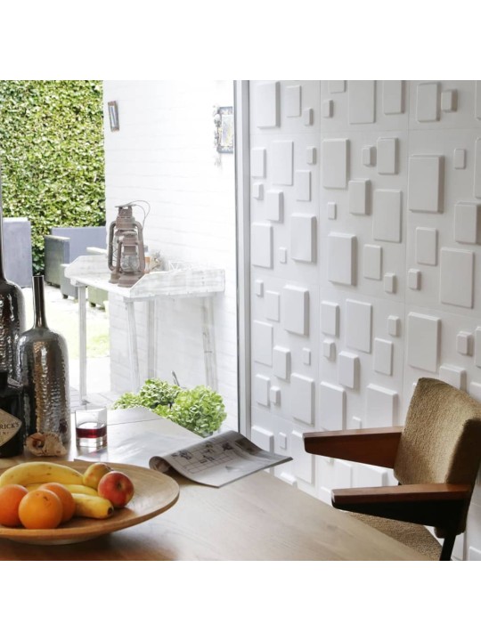 WallArt 3D nástěnné panely čtverce 12 ks GA-WA09