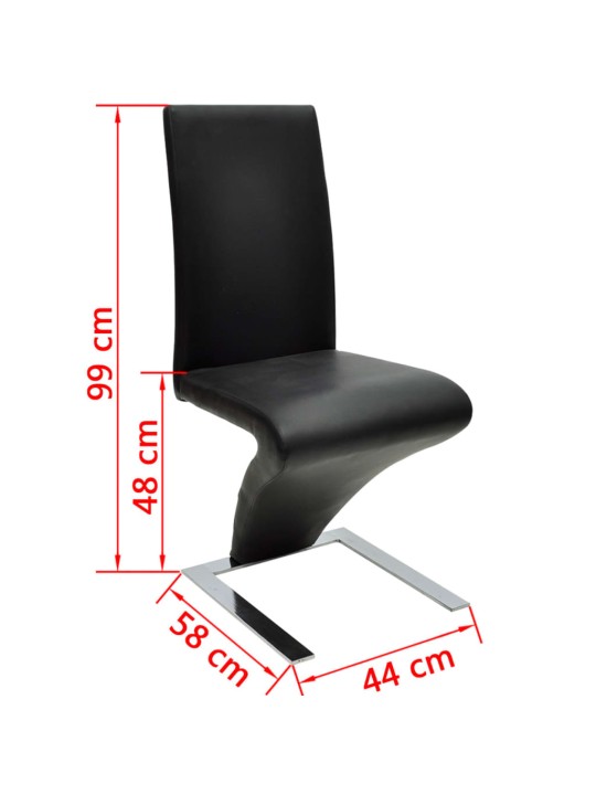 Jídelní židle 2 ks černé umělá kůže