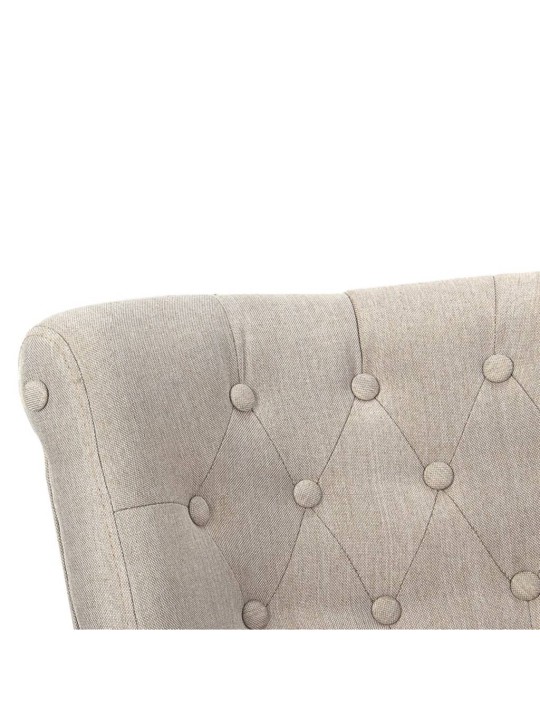 Francouzská křesla 2 ks krémová textil
