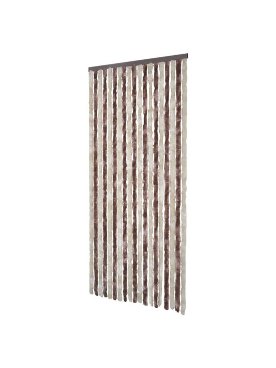 Závěs proti hmyzu béžový a světle hnědý 90 x 220 cm Chenille