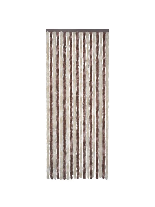 Závěs proti hmyzu béžový a světle hnědý 90 x 220 cm Chenille