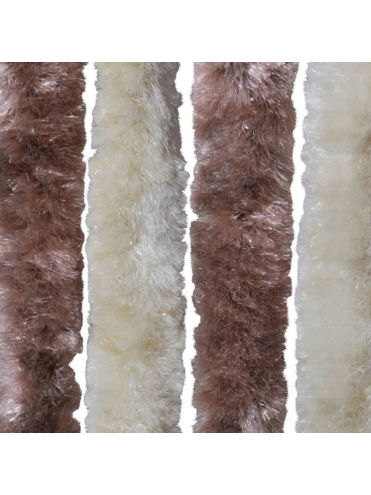 Závěs proti hmyzu béžový a světle hnědý 90 x 220 cm Chenille
