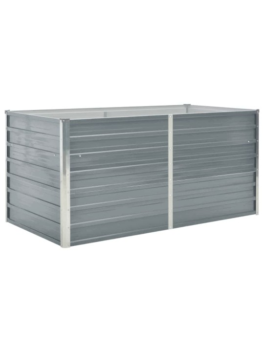 Vyvýšený zahradní truhlík 160x80x77 cm galvanizovaná ocel šedý