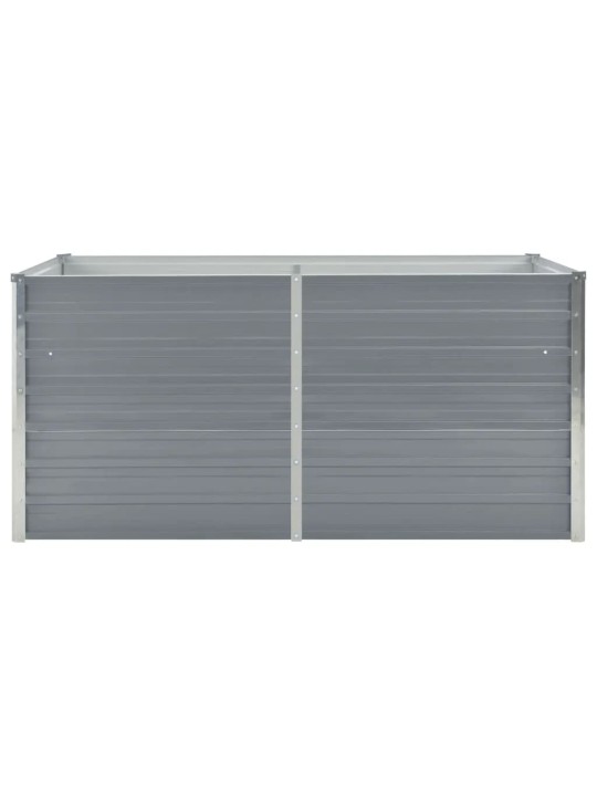Vyvýšený zahradní truhlík 160x80x77 cm galvanizovaná ocel šedý