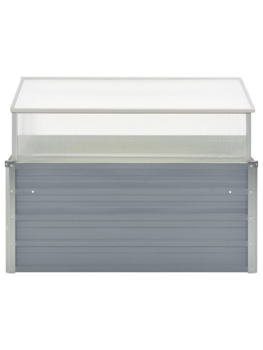Skleník 100x100x85 cm pozinkovaná ocel šedá