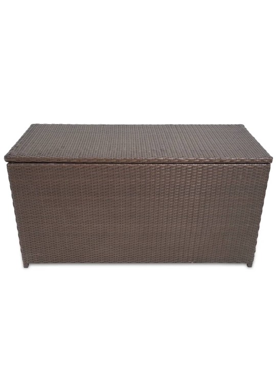 Zahradní úložný box hnědý 120 x 50 x 60 cm polyratan