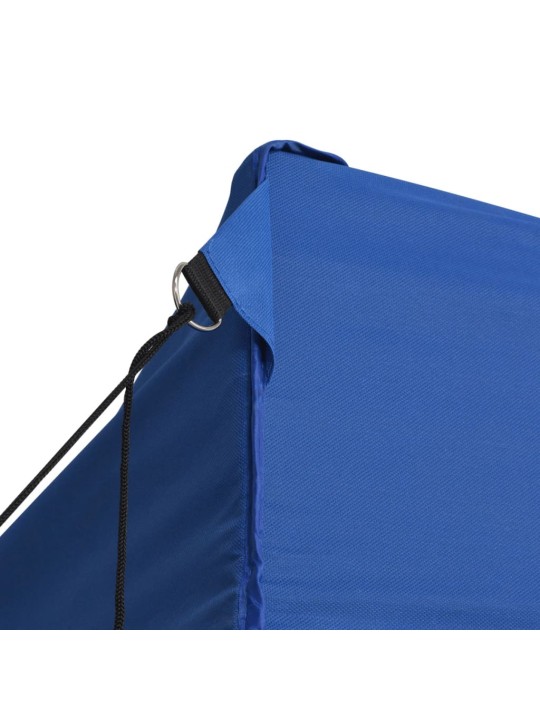 Rozkládací stan nůžkový se 4 bočními stěnami 3 x 4,5 m modrý