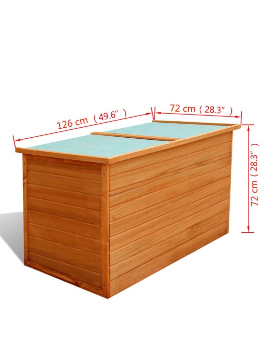 Zahradní úložný box 126 x 72 x 72 cm dřevěný