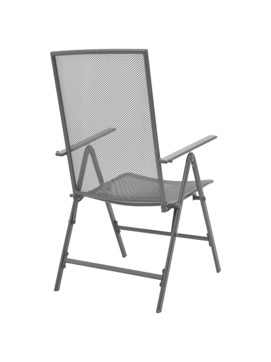 Stohovatelné zahradní židle 2 ks ocelové šedé