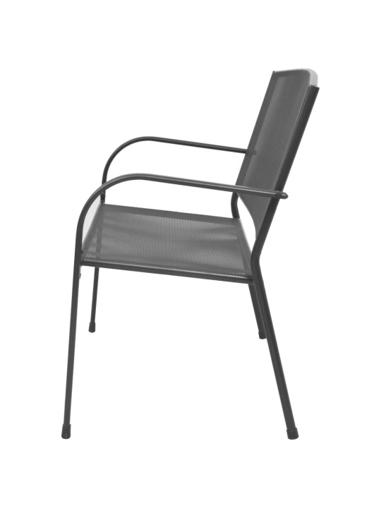 Zahradní lavice 108 cm ocel a pletivo antracitová