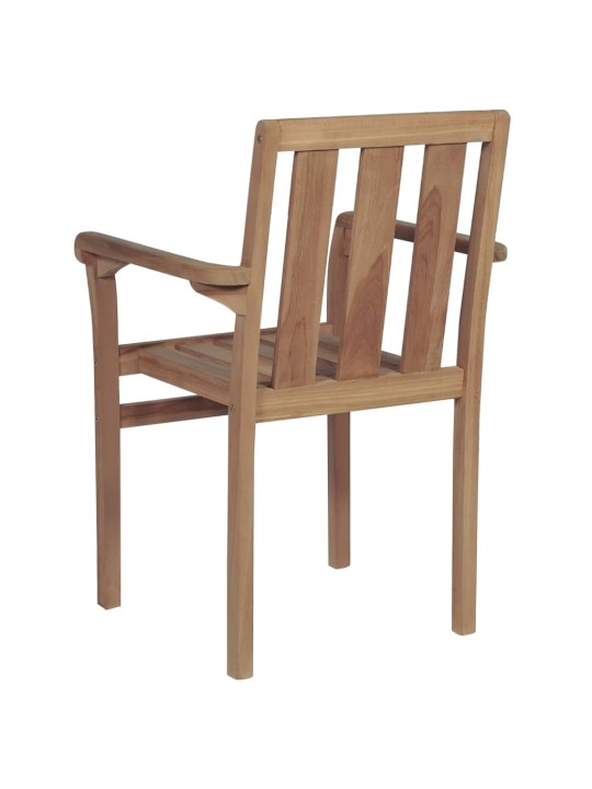 Stohovatelné zahradní židle 2 ks masivní teak