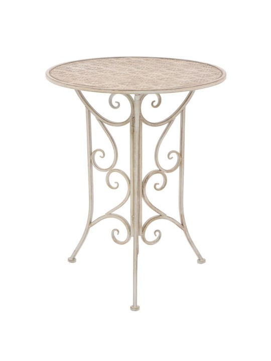 3dílný bistro set ocelový bílý