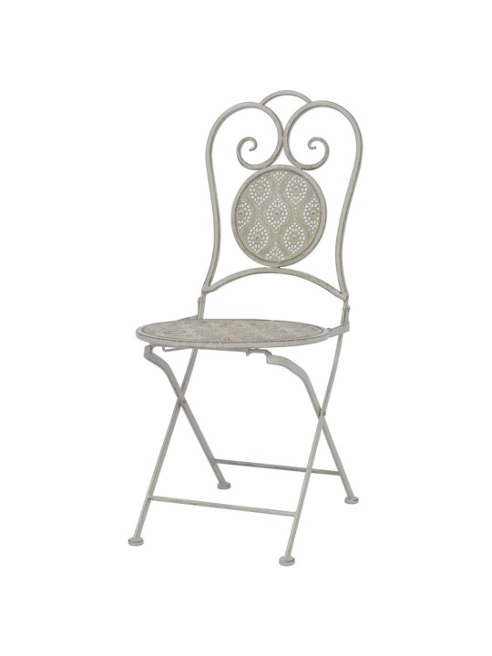 3dílný bistro set ocelový šedý