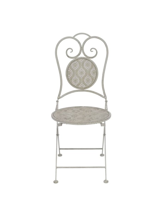 3dílný bistro set ocelový šedý