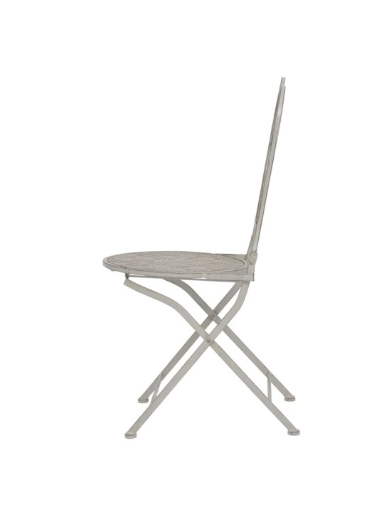3dílný bistro set ocelový šedý