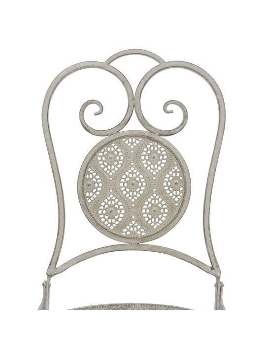 3dílný bistro set ocelový šedý