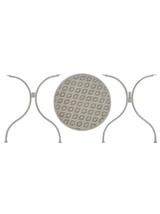 3dílný bistro set ocelový šedý