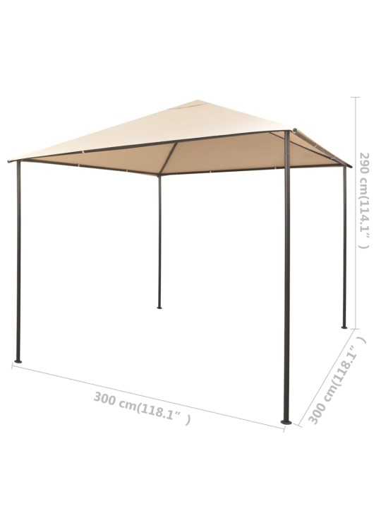 Zahradní altán, 3x3 m, ocel, béžový