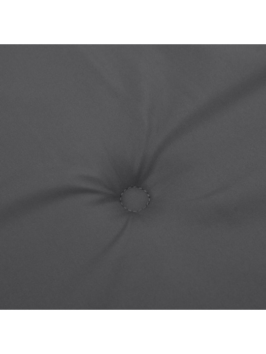 Podušky na židli vysoké opěradlo 2 ks antracitové 120x50x3 cm