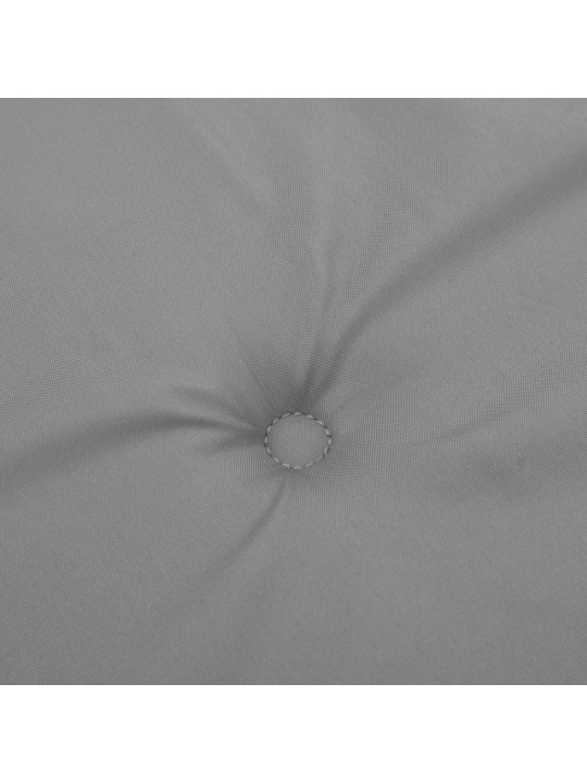 Podušky na židli vysoké opěradlo 2 ks šedé 120x50x3 cm textil