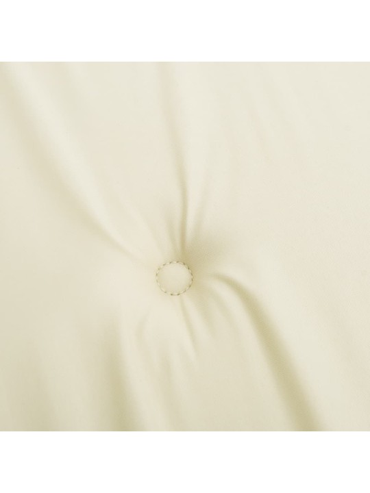 Podušky na židli vysoké opěradlo 4 ks krémové 120x50x3cm textil