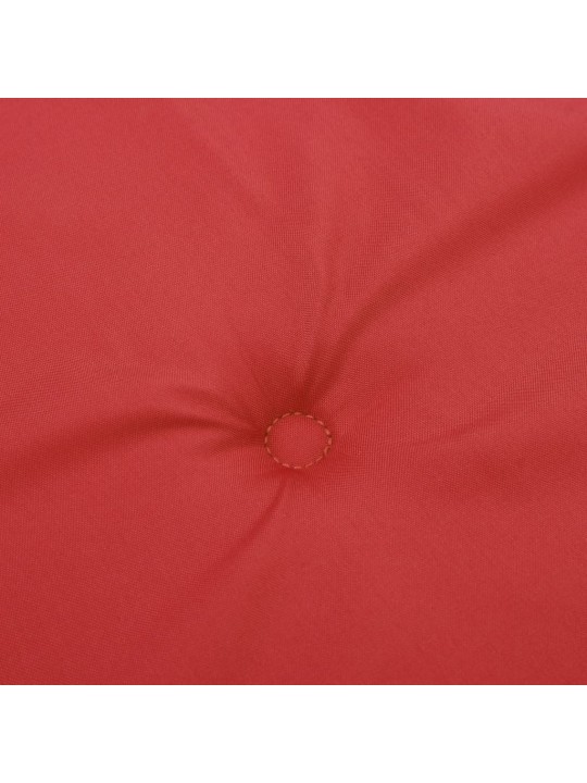 Podušky na židli vysoké opěradlo 4 ks červené 120x50x3cm textil