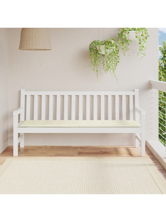 Poduška na zahradní lavici krémová 180x50x3 cm oxfordská látka