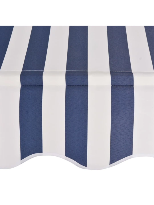 Ručně zatahovací markýza 250 cm modro-bílé pruhy