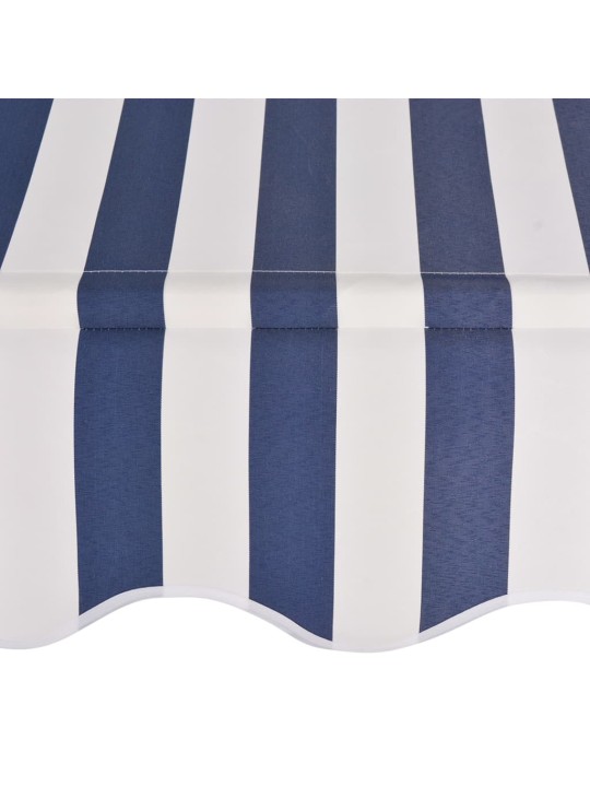 Ručně zatahovací markýza 400 cm modro-bílé pruhy
