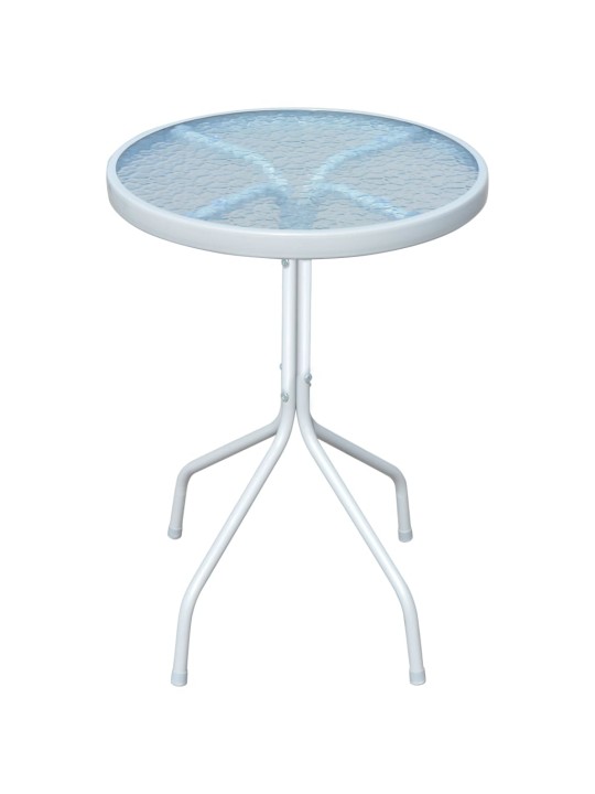 3dílný bistro set ocelový černý
