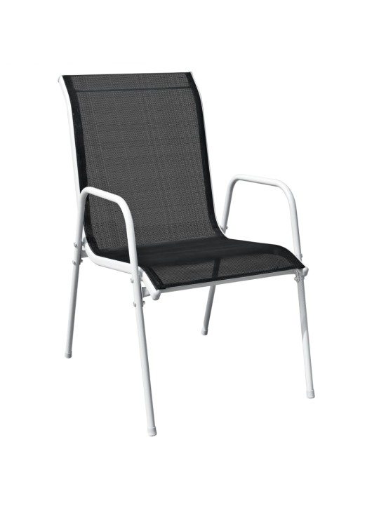 3dílný bistro set ocelový černý