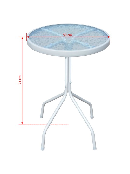 3dílný bistro set ocelový černý