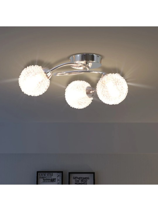 Stropní svítidlo se 3 LED žárovkami G9 120 W