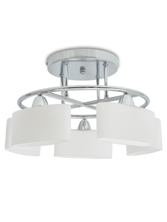 Stropní svítidlo s eliptickými stínidly na 5 žárovek E14 200 W