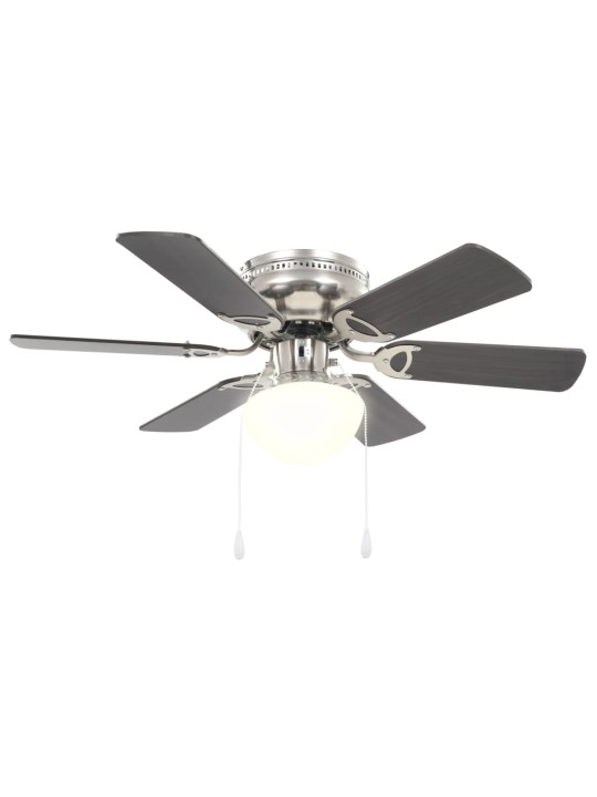 Ozdobný stropní ventilátor se světlem 82 cm tmavě hnědý