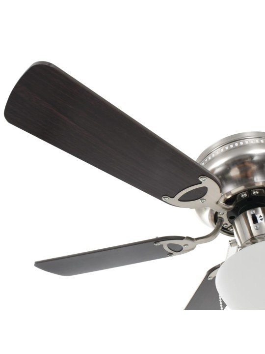 Ozdobný stropní ventilátor se světlem 82 cm tmavě hnědý