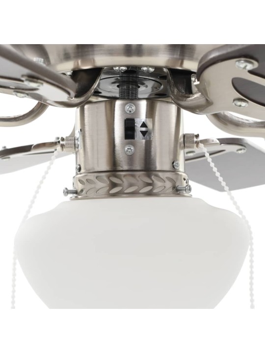 Ozdobný stropní ventilátor se světlem 82 cm tmavě hnědý