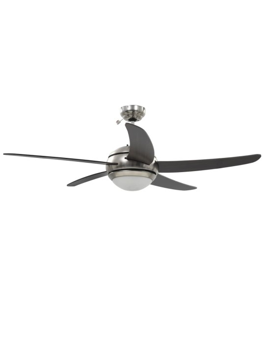 Ozdobný stropní ventilátor se světlem 128 cm hnědý