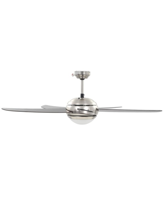 Ozdobný stropní ventilátor se světlem 128 cm hnědý