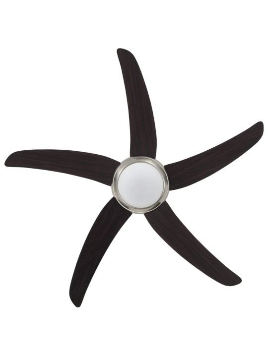 Ozdobný stropní ventilátor se světlem 128 cm hnědý