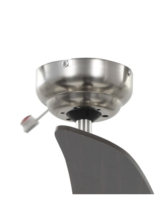 Ozdobný stropní ventilátor se světlem 128 cm hnědý