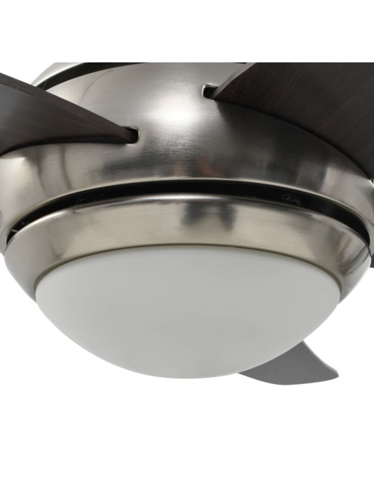 Ozdobný stropní ventilátor se světlem 128 cm hnědý